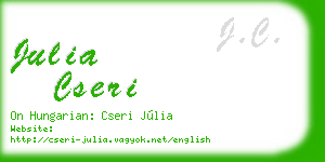 julia cseri business card