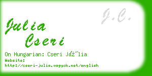 julia cseri business card